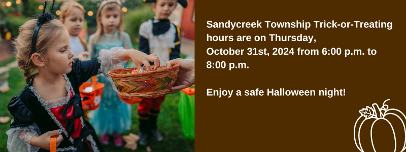 Sandycreek Twp Trick or Treat Hours